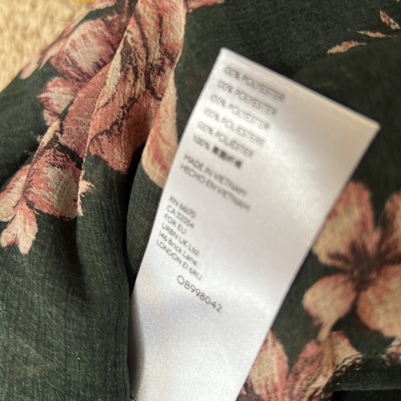 NWT! FREE PEOPLE size S forest combo feeling groovy ruffled long dress - Picture 14 of 14